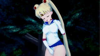 I Sailor Moon og gnir fingrene hennes fitte før hun orgasmer. I Sailor Moon og gnir fingrene hennes fitte før hun orgasmer.