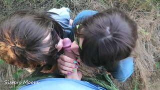 Ашық минет, Ұрығы ауызға, Ұрық kisses - I &#039; m sharing my Husband with my StepSis, suck husband&#039;s cock - POV 3some bj StepSisters Moore